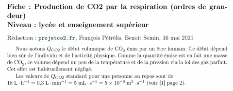 Fiche production de CO2